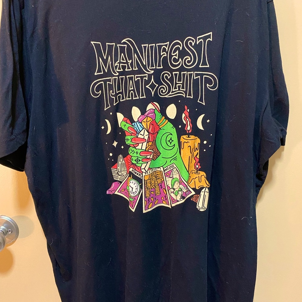 Letter shoppe shirt.